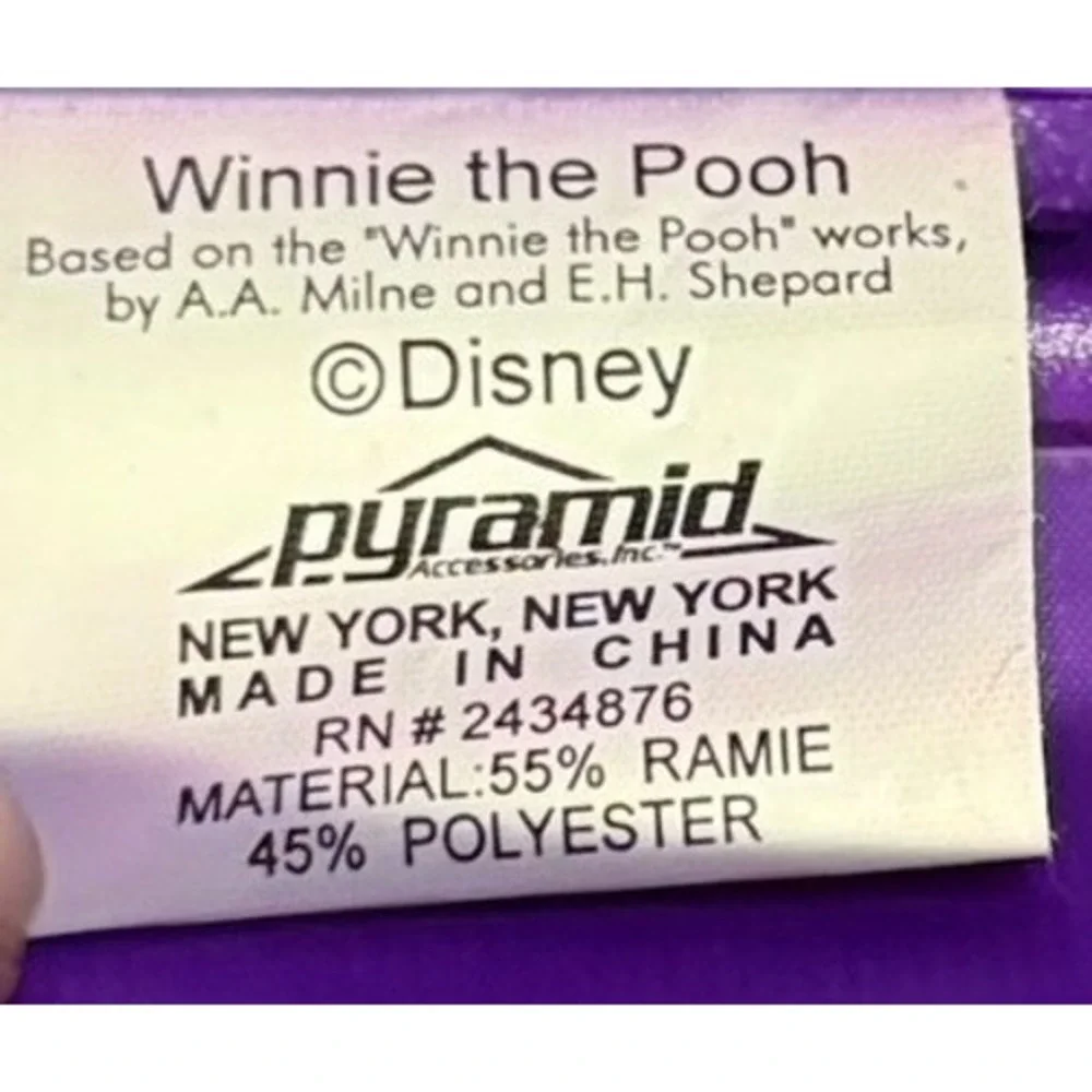 Y2K VTG Disney Winnie the Pooh Rolling Suitcase‎ Purple Bee U Kids Luggage Bag